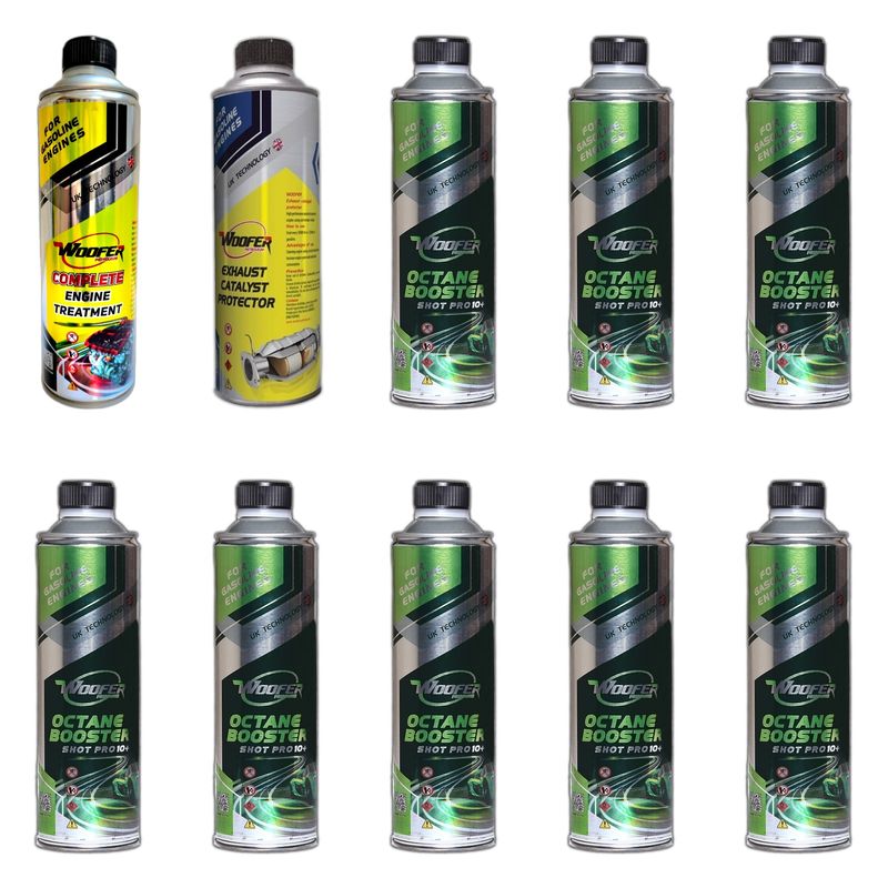 اکتان بوستر و تمیز کننده سیستم‌سوخت و کاتالیزورشوی ووفر مدل shot pro 10 حجم 500 میلی لیتر  بسته 10 عددی